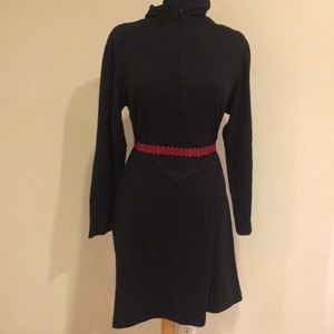 Chic designer Cowlneck tunic dress black NWT Large